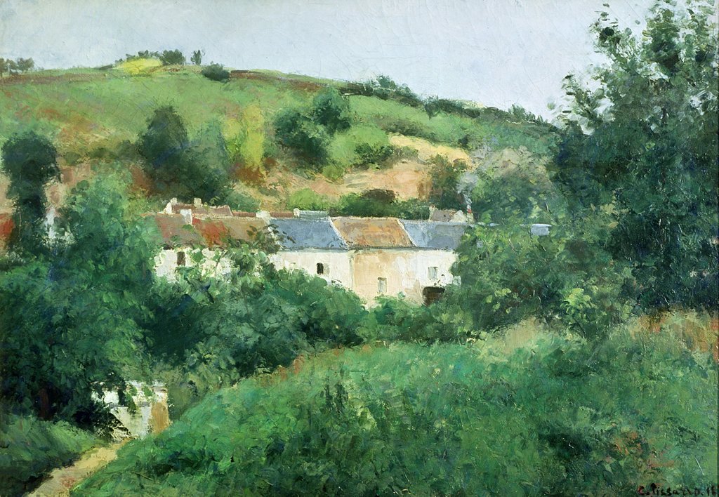 Detail of The Path in the Village, 1875 by Camille Pissarro