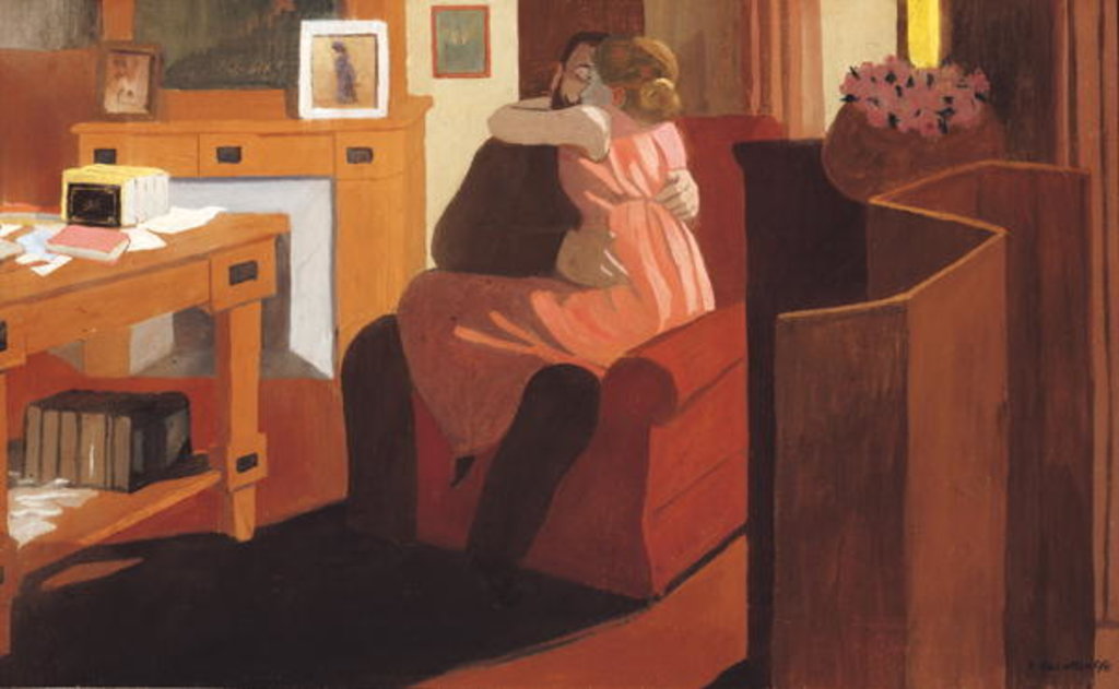 Detail of Intimacy, Couple in an Interior with a Partition, 1898 by Felix Edouard Vallotton