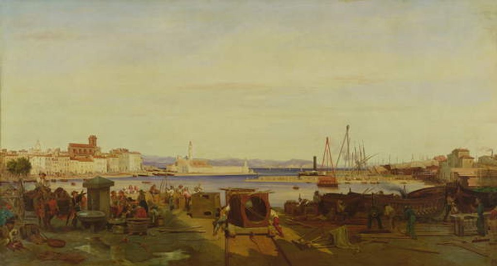 Detail of The Port of La Ciotat by Emile Loubon