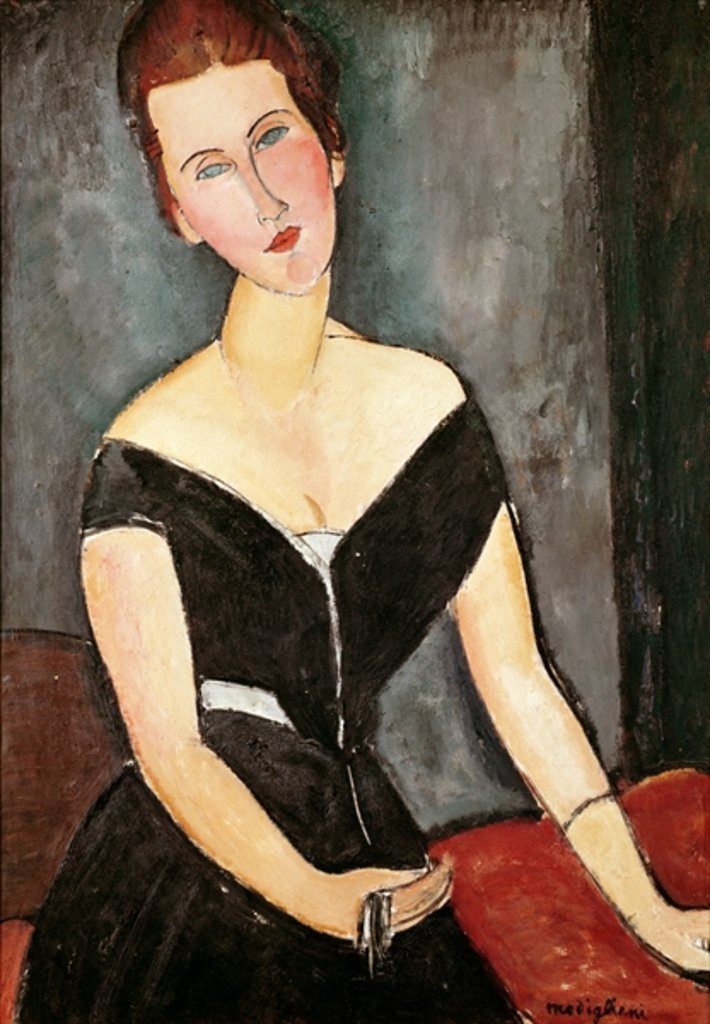 Detail of Madame G. van Muyden, 1917 by Amedeo Modigliani