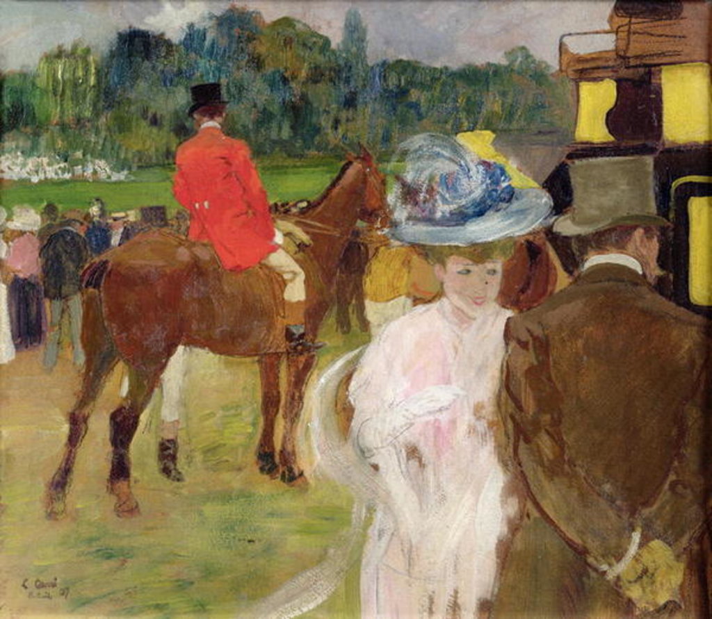 Detail of At the Races at Auteuil, 1907 by Leon Georges Carre