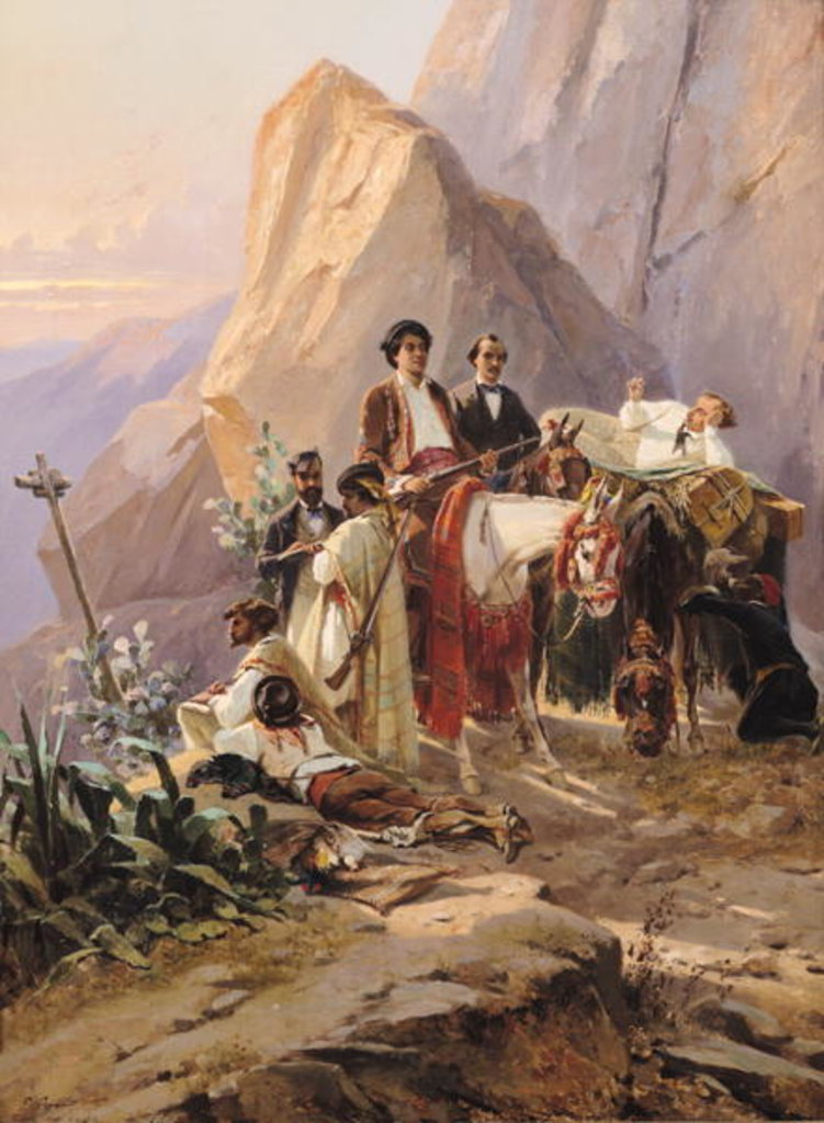 Detail of Journey from Paris to Cadiz, 1846 by Eugene Giraud