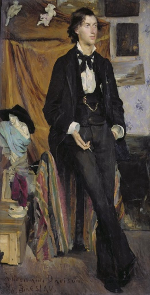 Detail of Portrait of Henry Davison, 1880 by Marie Louise Catherine Breslau