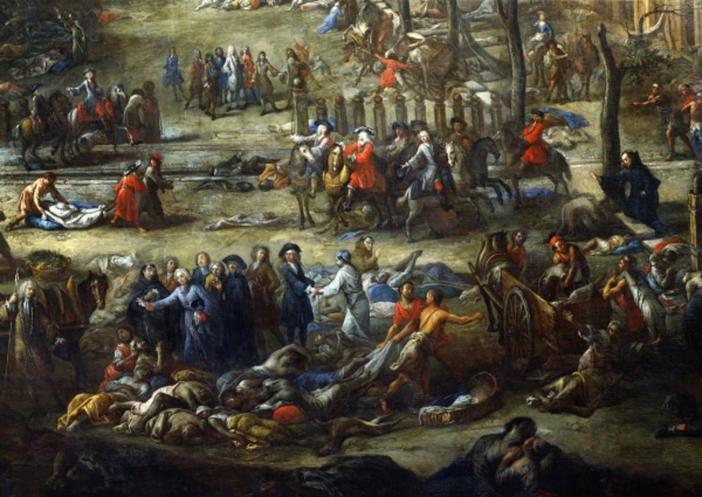 Detail of View of the Cours Belsunce, Marseilles, During the Plague of 1720 by Michel Serre