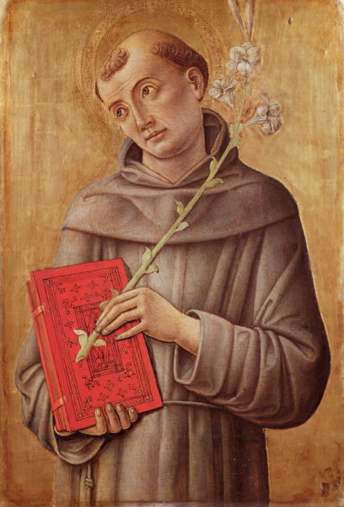 Detail of St. Anthony of Padua by Bartolomeo Vivarini