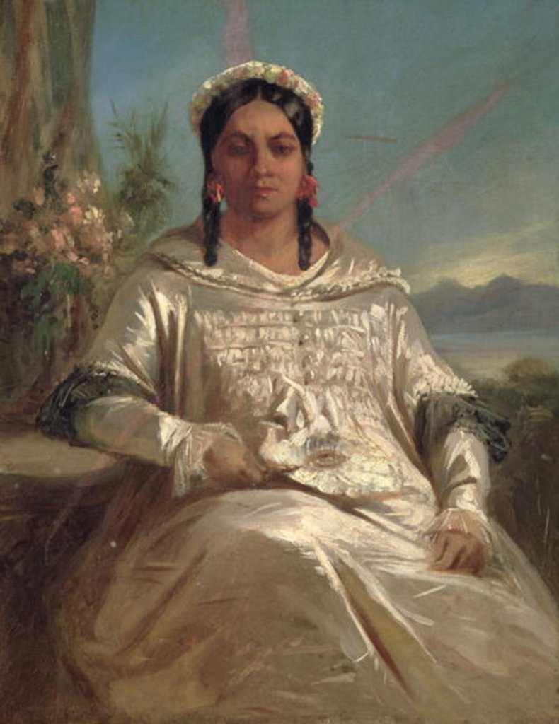 Detail of Queen Pomare IV of Tahiti by Charles Giraud