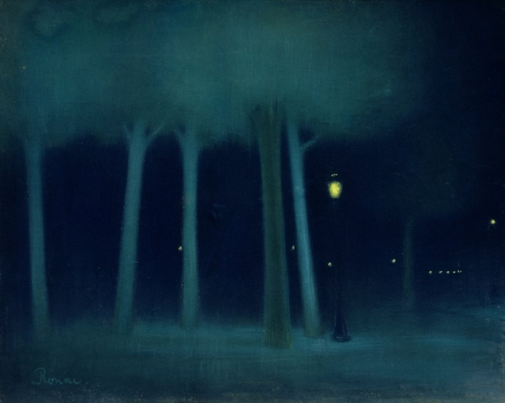 Detail of A Park at Night, c.1892-95 by Jozsef Rippl-Ronai