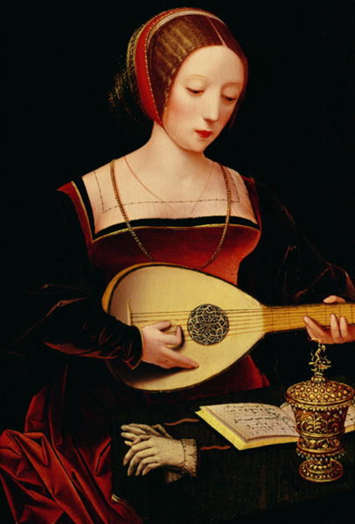 Detail of The Lute Player by German School