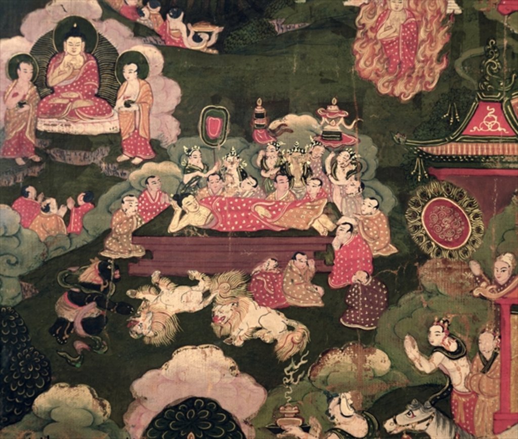 Detail of Parinirvana by School Tibetan