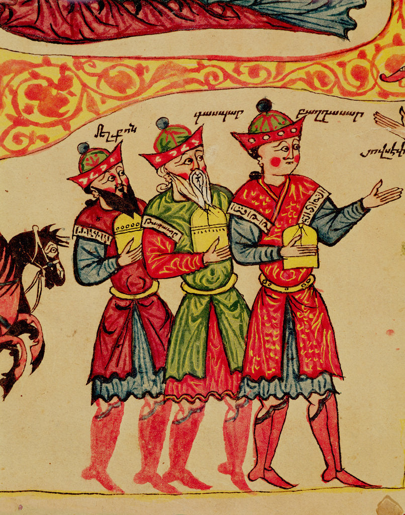 Detail of Ms 404 f.1v The Three Magi by School Armenian