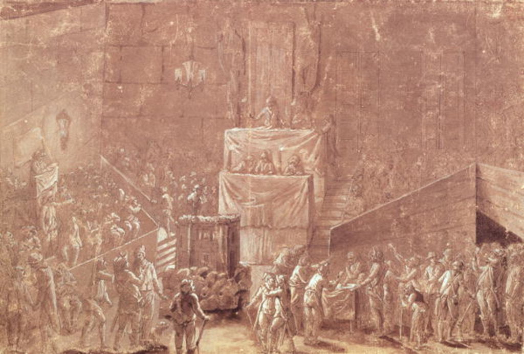 Detail of Jacobin Club During the Revolution by French School