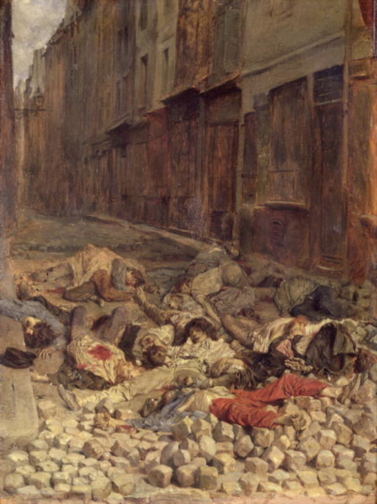 Detail of Barricade in the Rue de la Mortellerie, June 1848 1849 by Jean-Louis Ernest Meissonier