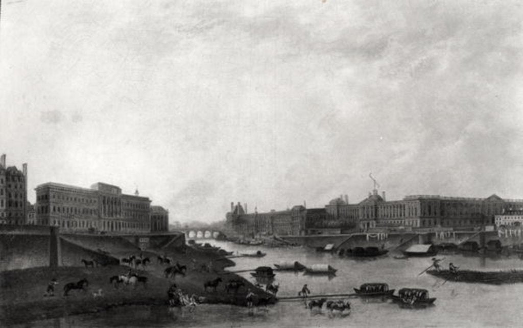 Detail of View of Paris from the Pont-Neuf, c.1800 by Pierre Antoine Demachy