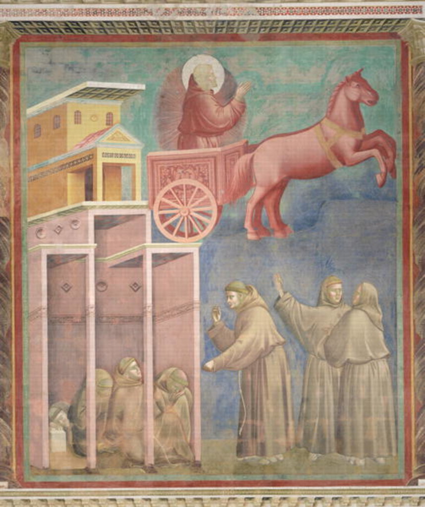 Detail of St. Francis Appears to His Companions in a Chariot of Fire, 1296-97 by Giotto