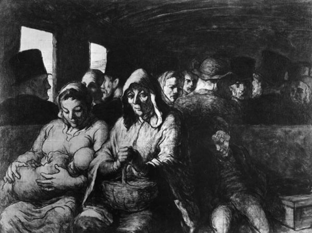 Detail of The Third Class Carriage, c.1862-64 by Honore Daumier