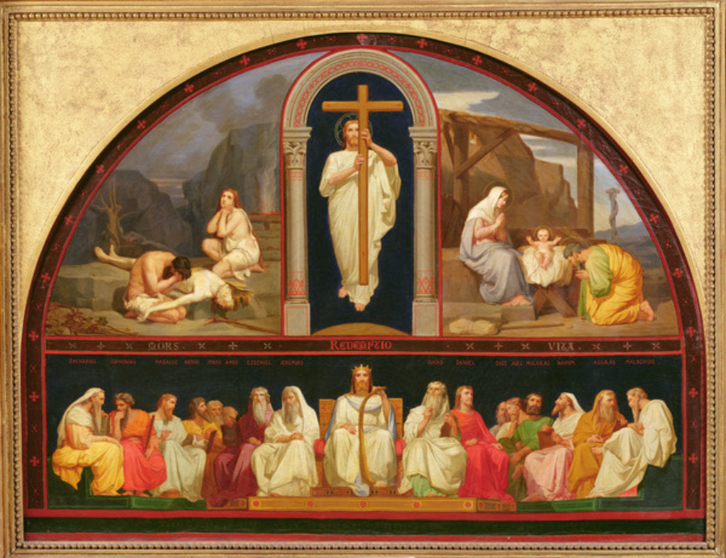 Detail of Draft for 'The Redemption' by Jean-Marie Melchior Doze