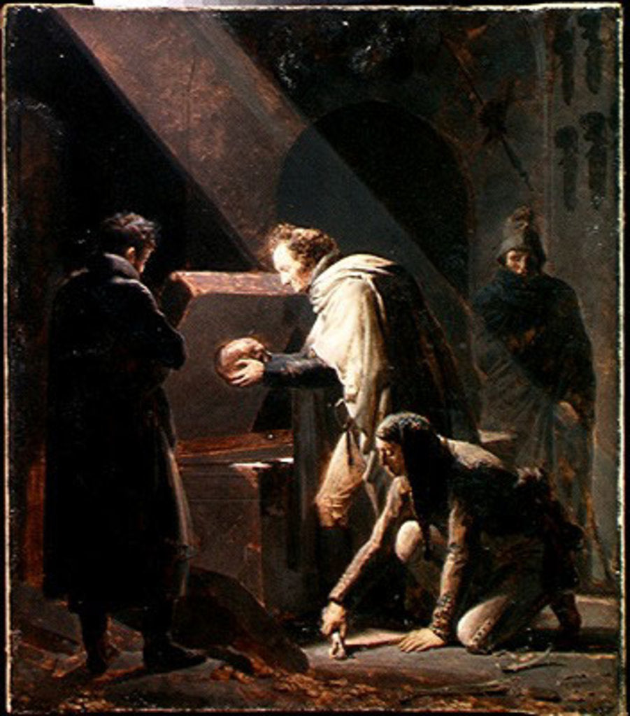 Detail of Dominique Vivant Denon Replacing the bones of Le Cid in his Tomb by Alexandre Evariste Fragonard