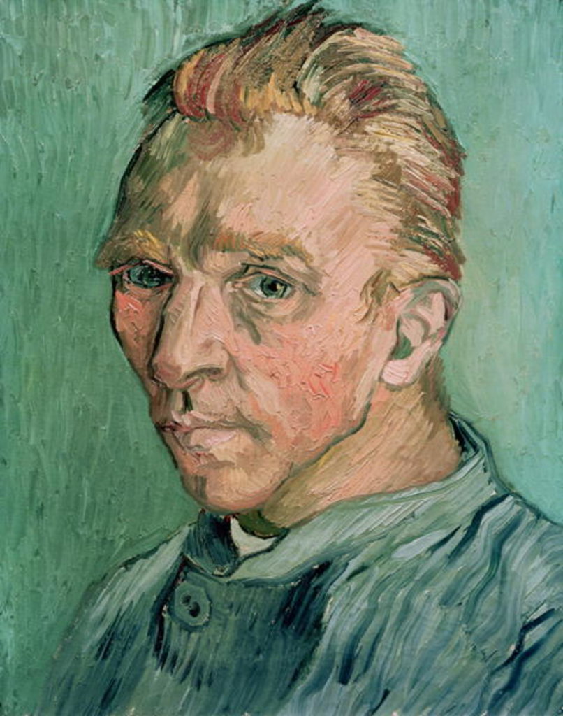 Detail of Self-portrait without beard, 1889 by Vincent van Gogh