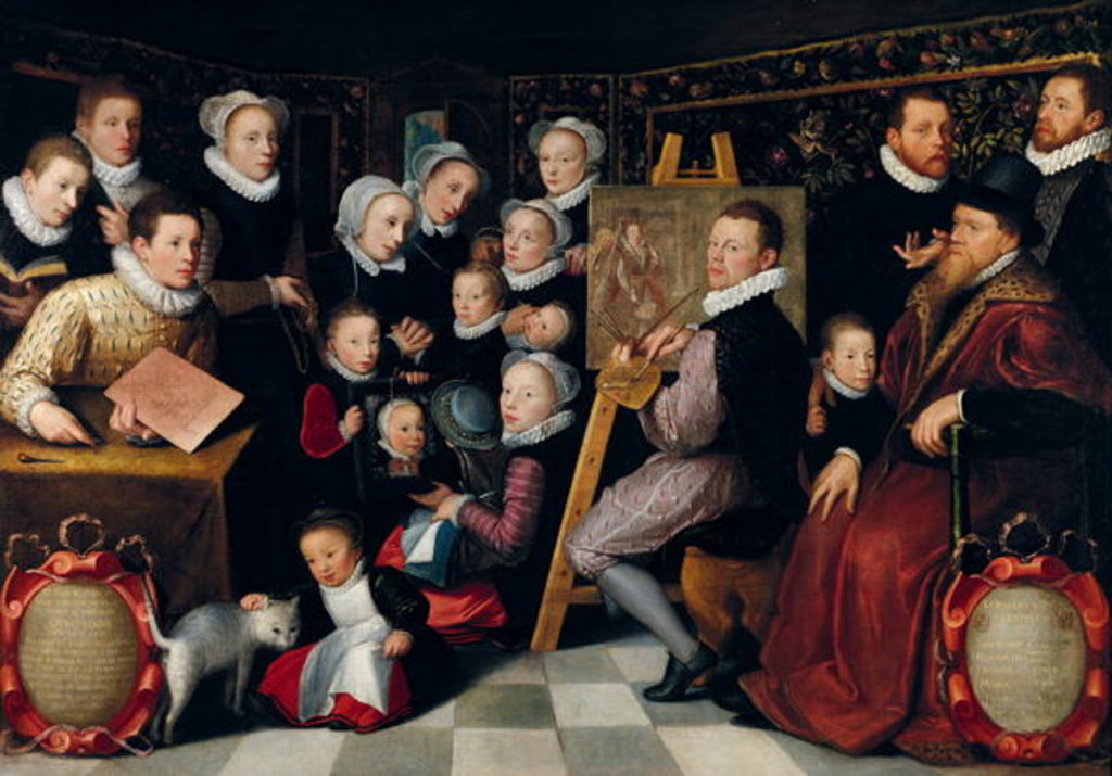 Detail of The Artist Painting, Surrounded by his Family, 1584 by Otto van Veen
