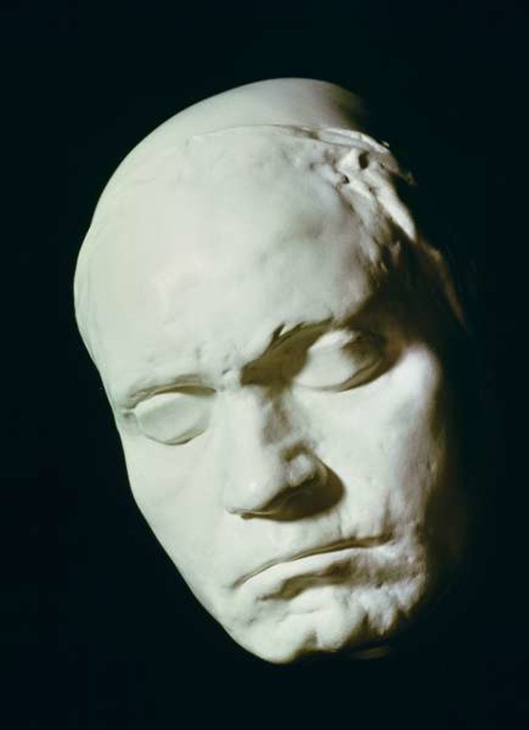 Detail of Mask of Beethoven, taken from life at the age of 42, 1812 by Franz Klein