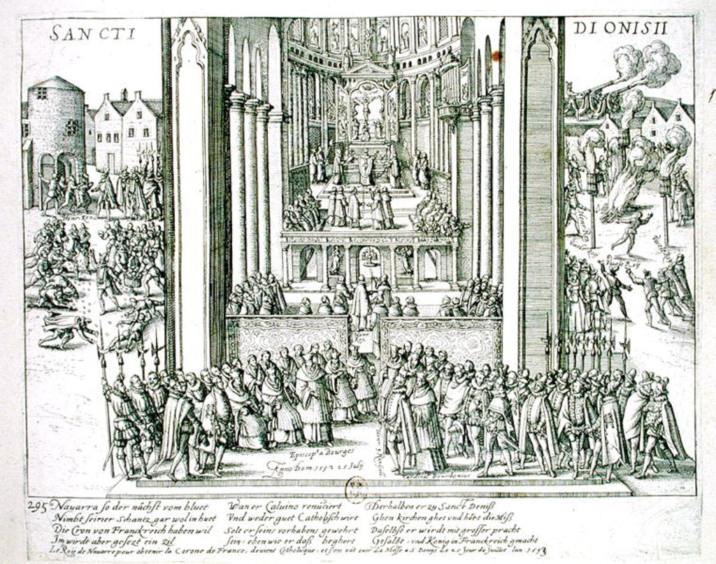 Detail of Abjuration of Henri IV at St. Denis on 15th July 1593 by French School