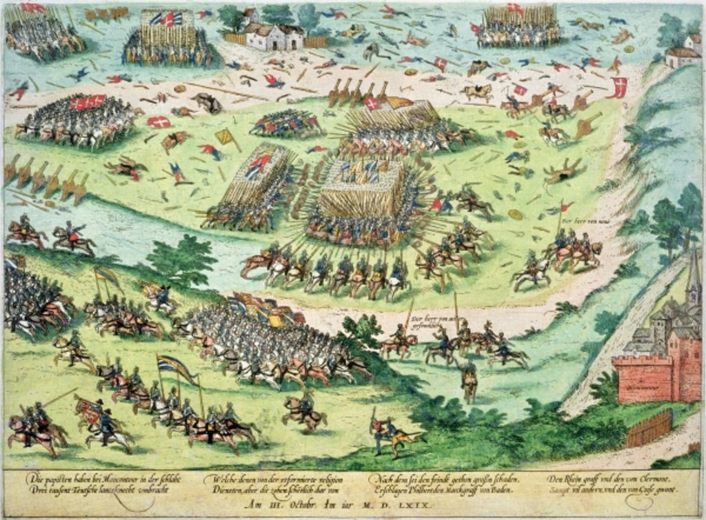 Detail of The Battle of Moncontour, 3rd October 1569 by J. J. & Tortorel J. Perrissin