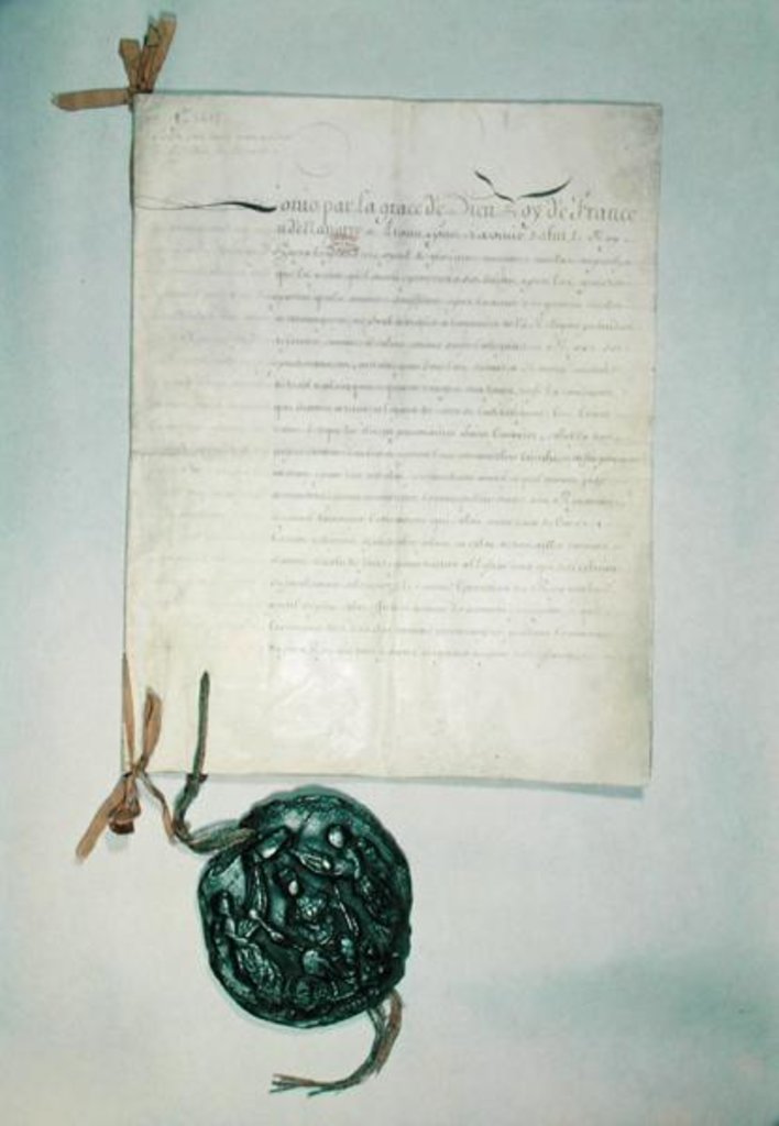 Detail of The Edict of Fontainebleau, 18th October 1685 by French School