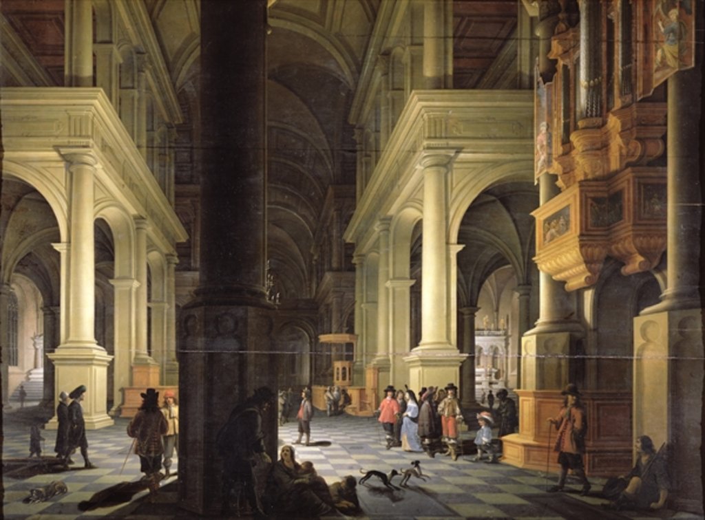 Detail of Interior of a Temple, 1652 by Anthonie Delorme