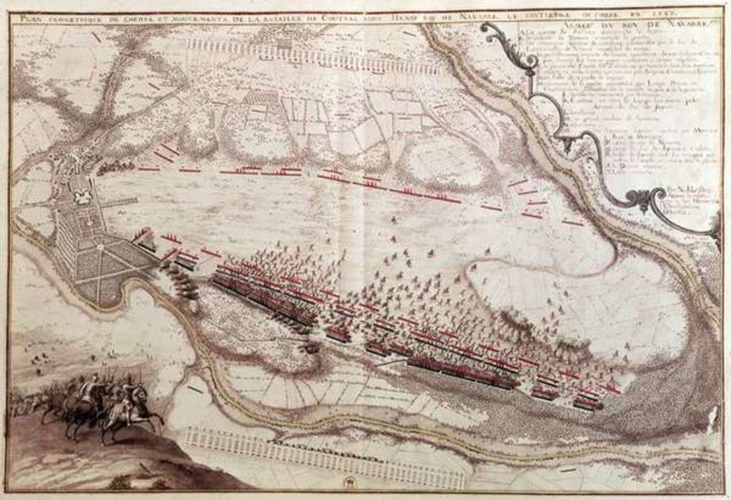 Detail of Plan of the Order of the Battle of Coutras on 8th October 1587 by French School