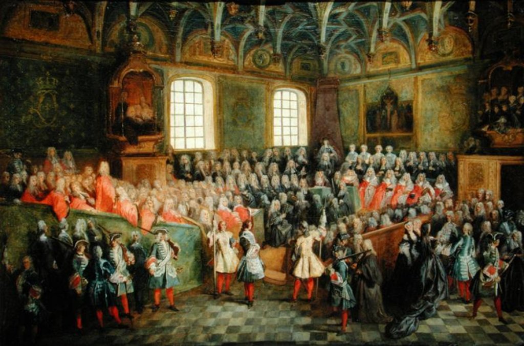 Detail of Bed of Justice Held in the Parliament at the Majority of Louis XV, 22nd February 1723 by Nicolas Lancret