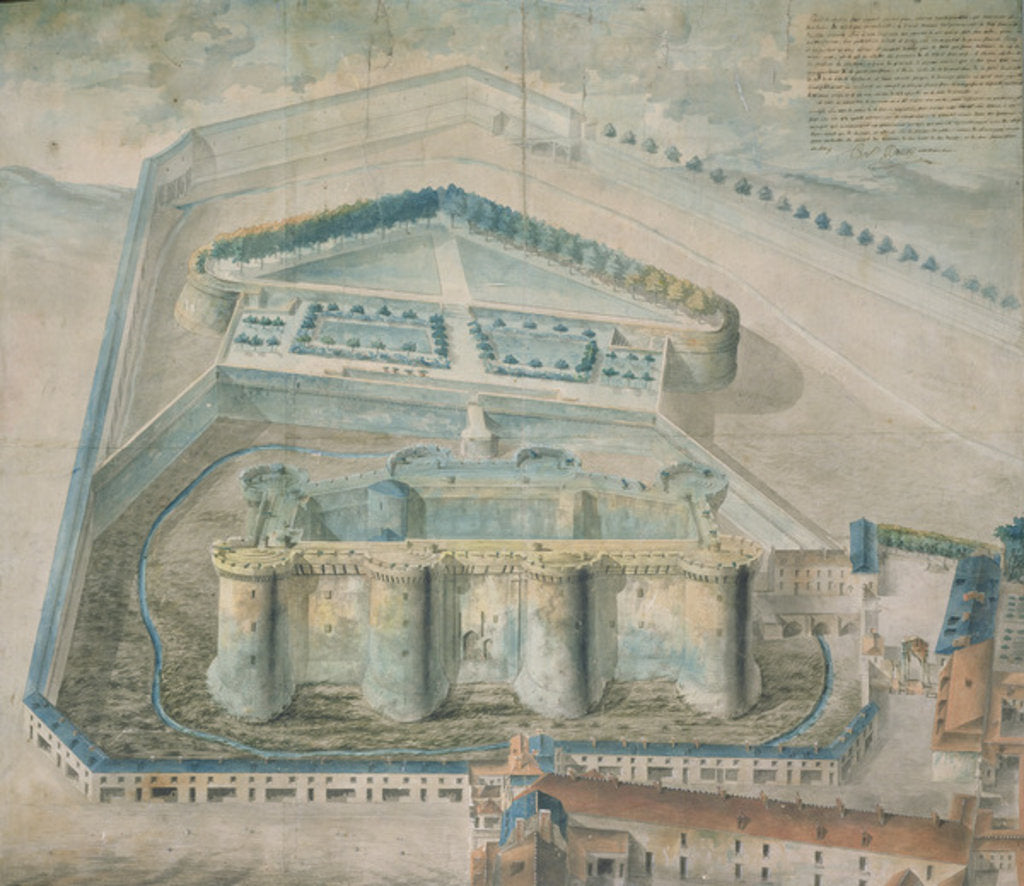 Detail of View of the Bastille by Pierre Francois Palloy
