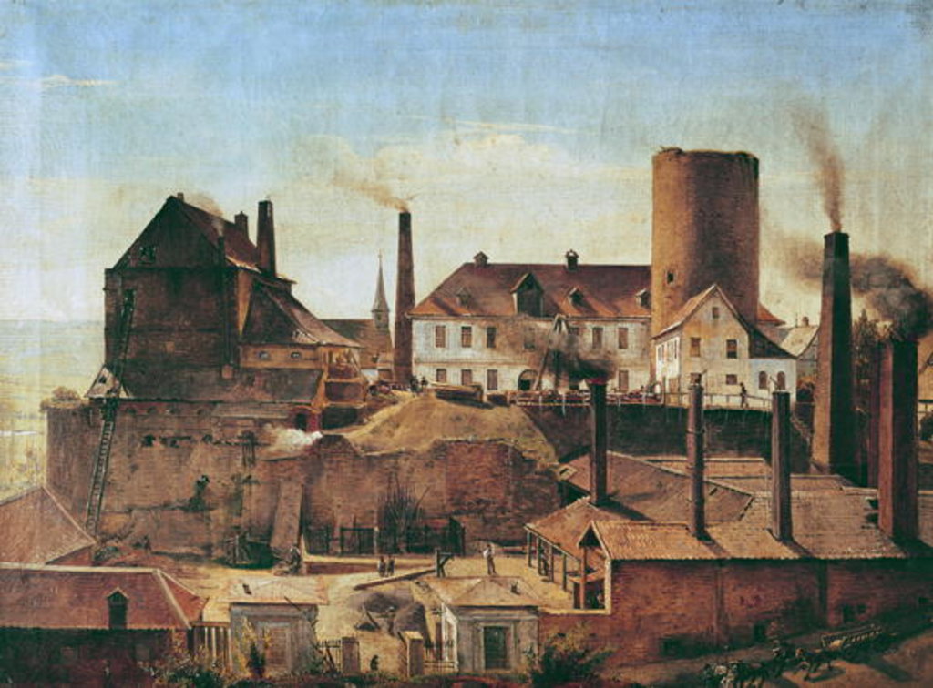 Detail of The Harkort Factory at Burg Wetter, c.1834 by Alfred Rethel