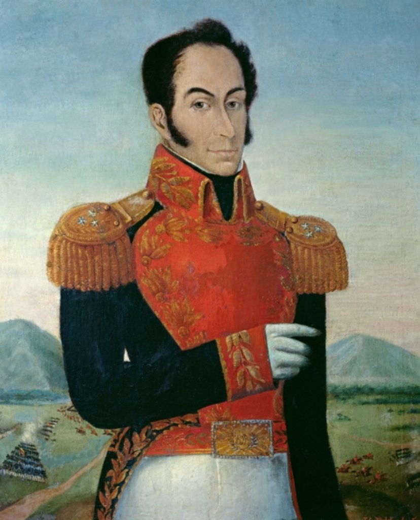 Detail of Simon Bolivar by Arturo Michelena