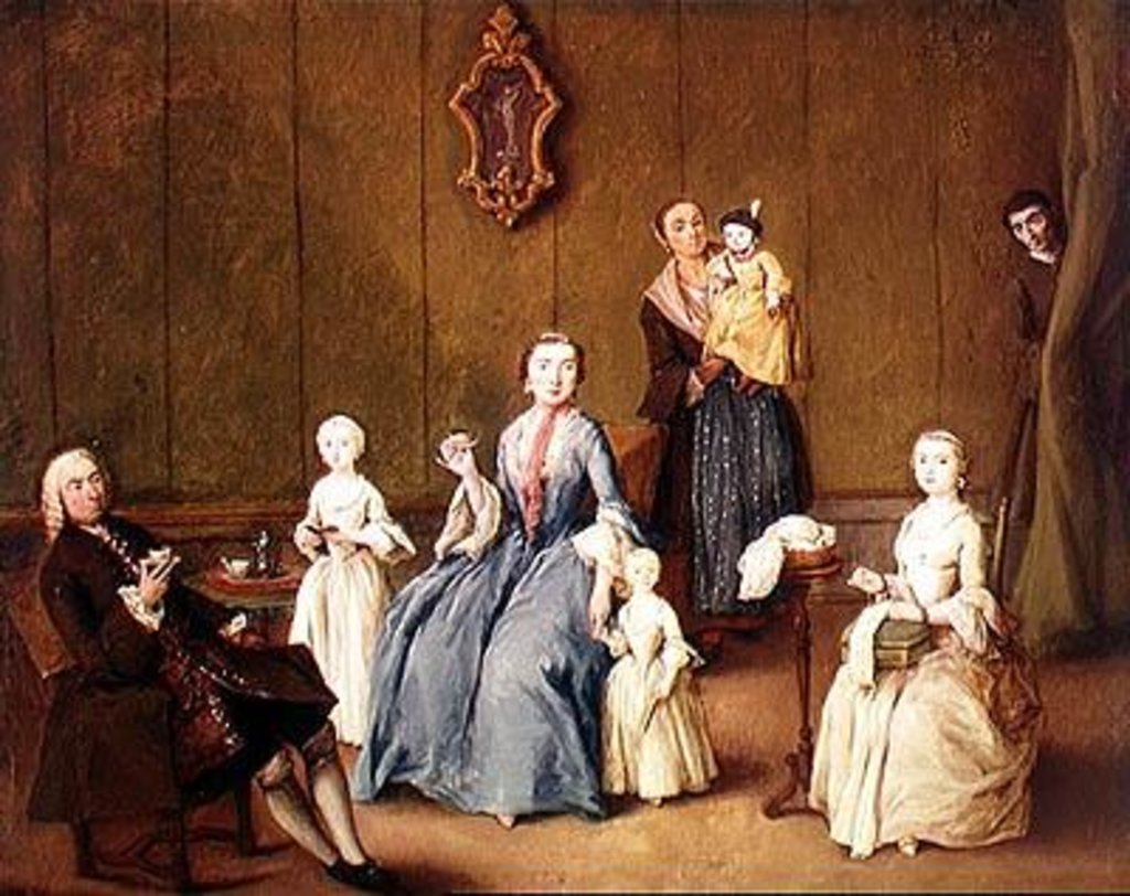 Detail of Venetian Family by Pietro Longhi