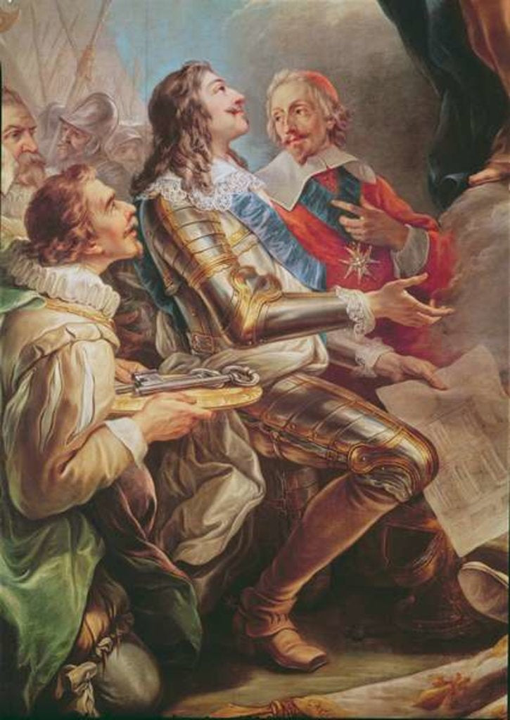 Detail of Louis XIII dedicating the Church of Notre-Dame-des-Victoires to the Virgin in 1629 by Carle van Loo