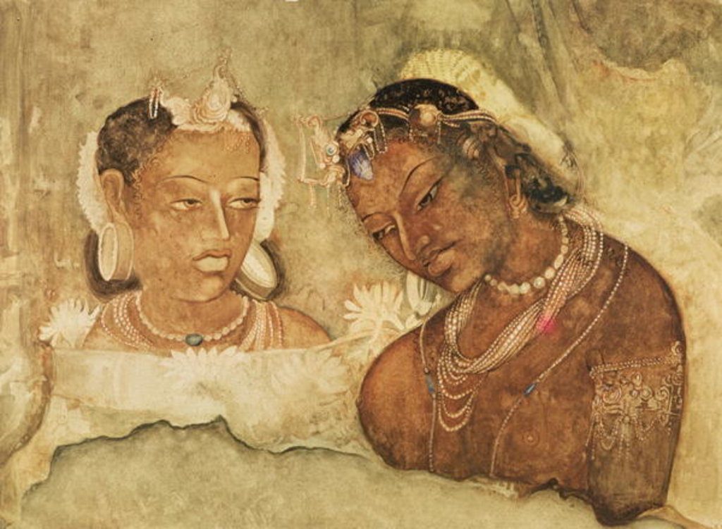 Detail of A Princess and her Servant by School Indian