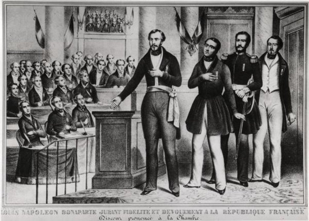 Detail of Louis Napoleon Bonaparte III Swearing Fidelity and Devotion to the French Republic by French School