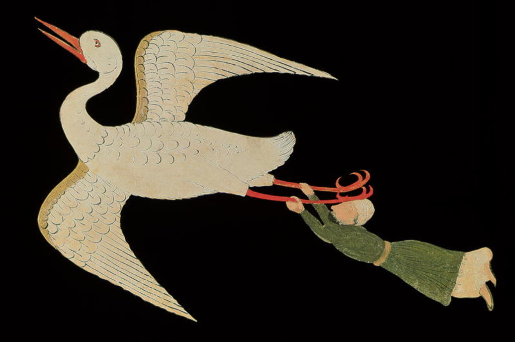 Detail of Merchant from Isfahan Flying by Islamic School