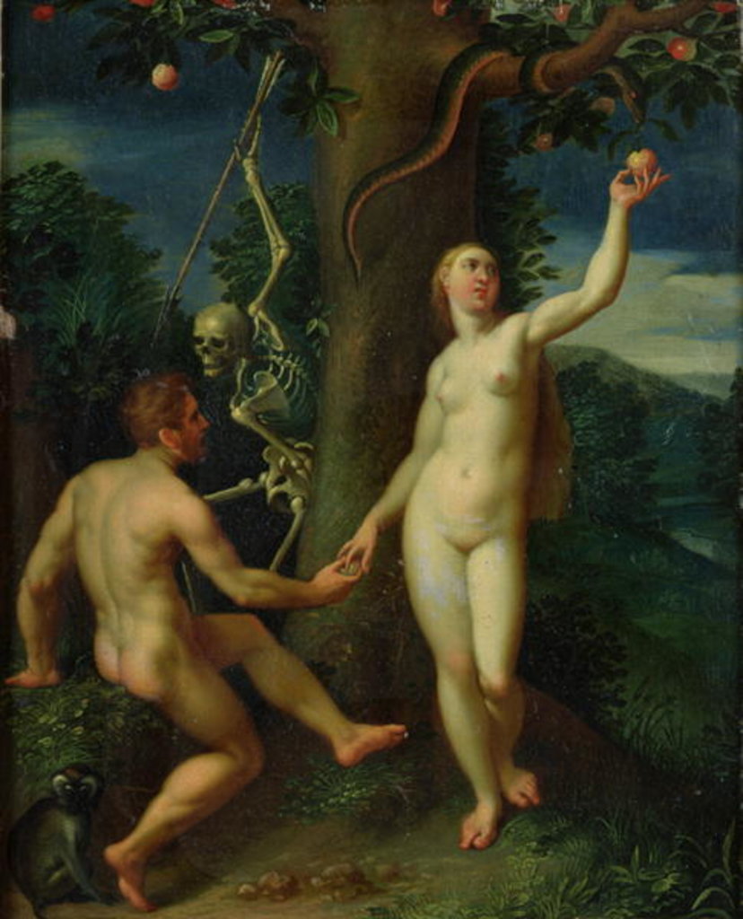 Detail of Adam and Eve by Hans I or Johann Rottenhammer