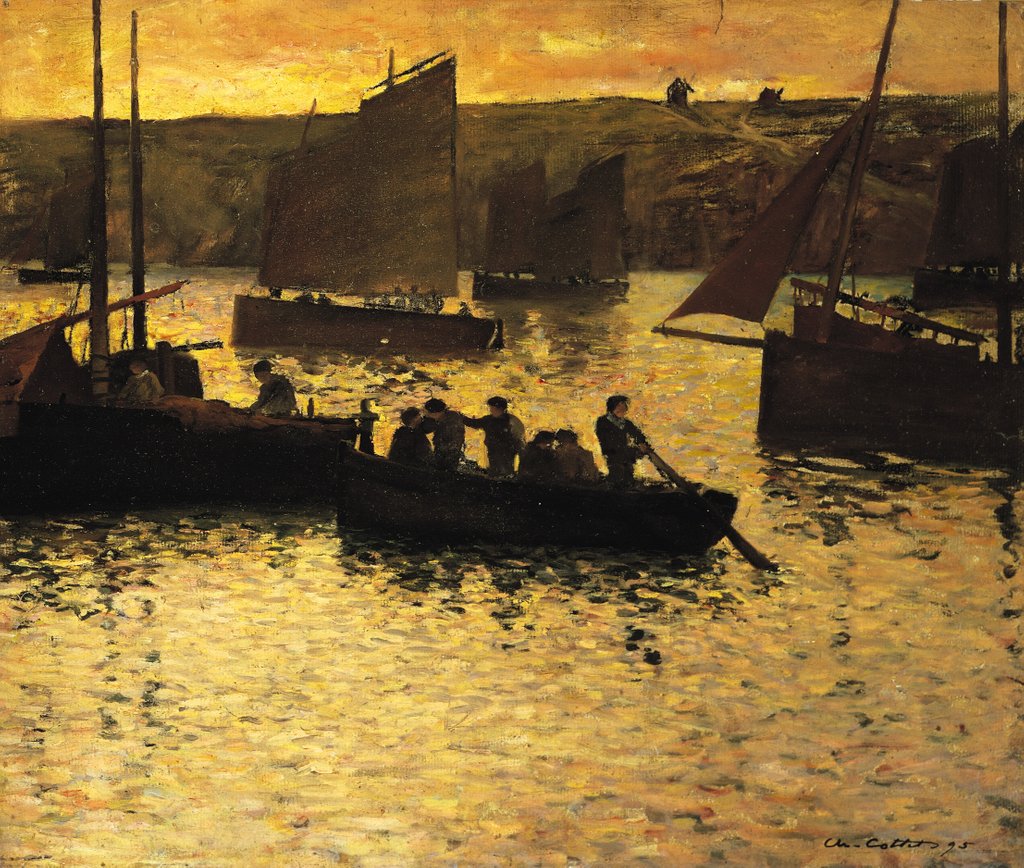 Detail of In the Port, 1895 by Charles Cottet
