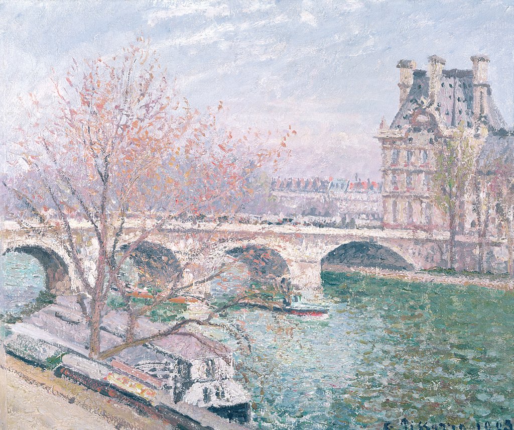 Detail of The Pont-Royal and the Pavillon de Flore, 1903 by Camille Pissarro