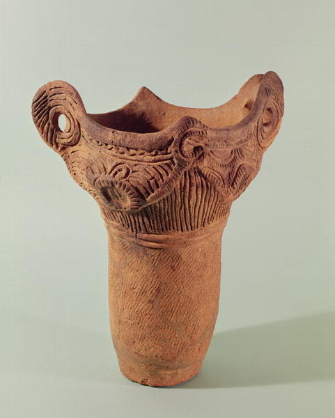 Detail of Jomon vase from the Kanto province by School Japanese