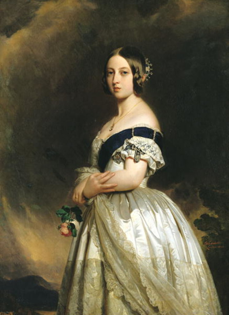Detail of Queen Victoria, 1842 by Franz Xaver Winterhalter