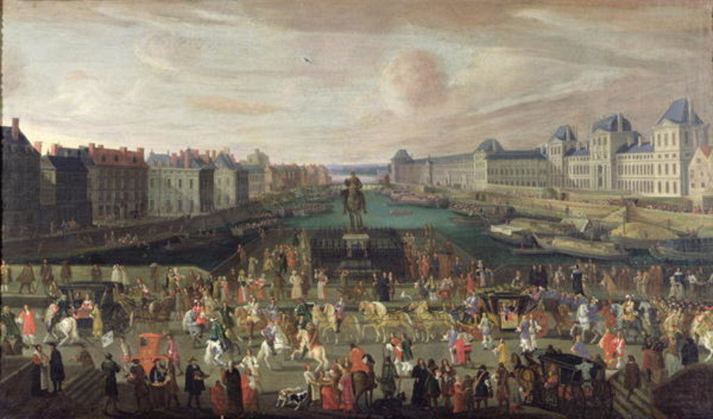 Detail of Procession of Louis XIV Across the Pont-Neuf, 1665-69 by French School