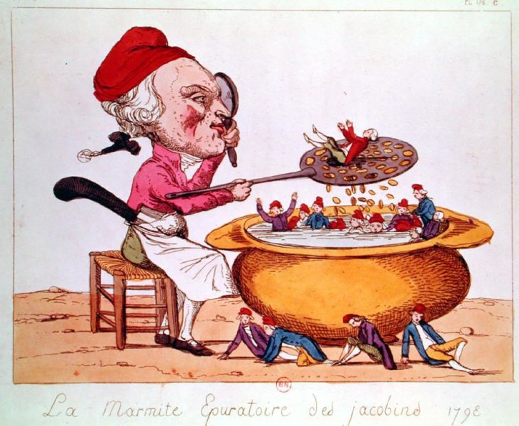 Detail of The Purifying Pot of the Jacobins, 1793 by Benoit Louis Henriquez