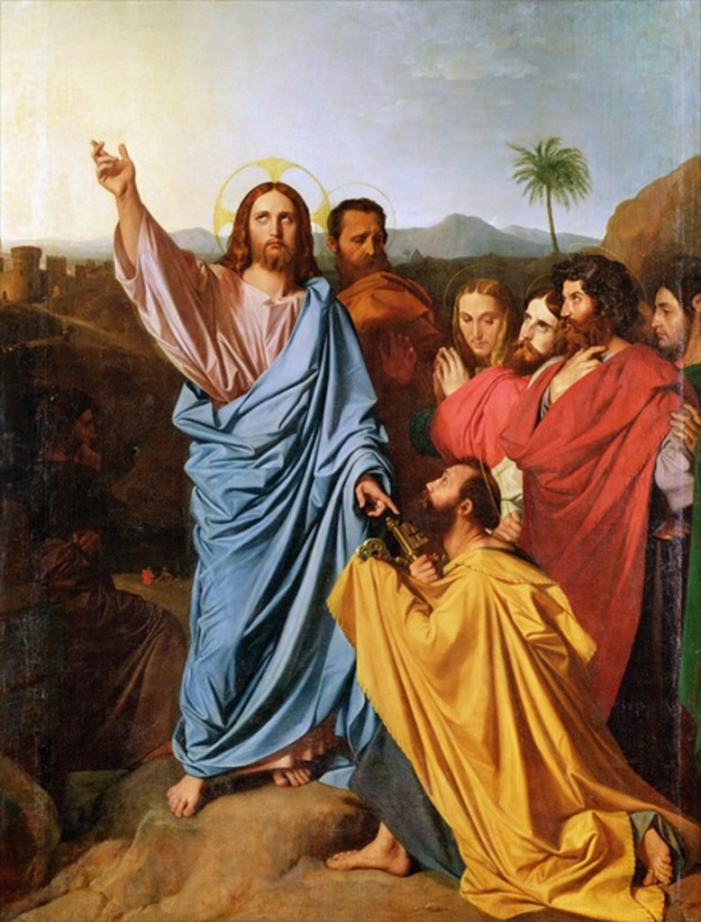 Detail of Jesus Returning the Keys to St. Peter, 1820 by Jean Auguste Dominique Ingres