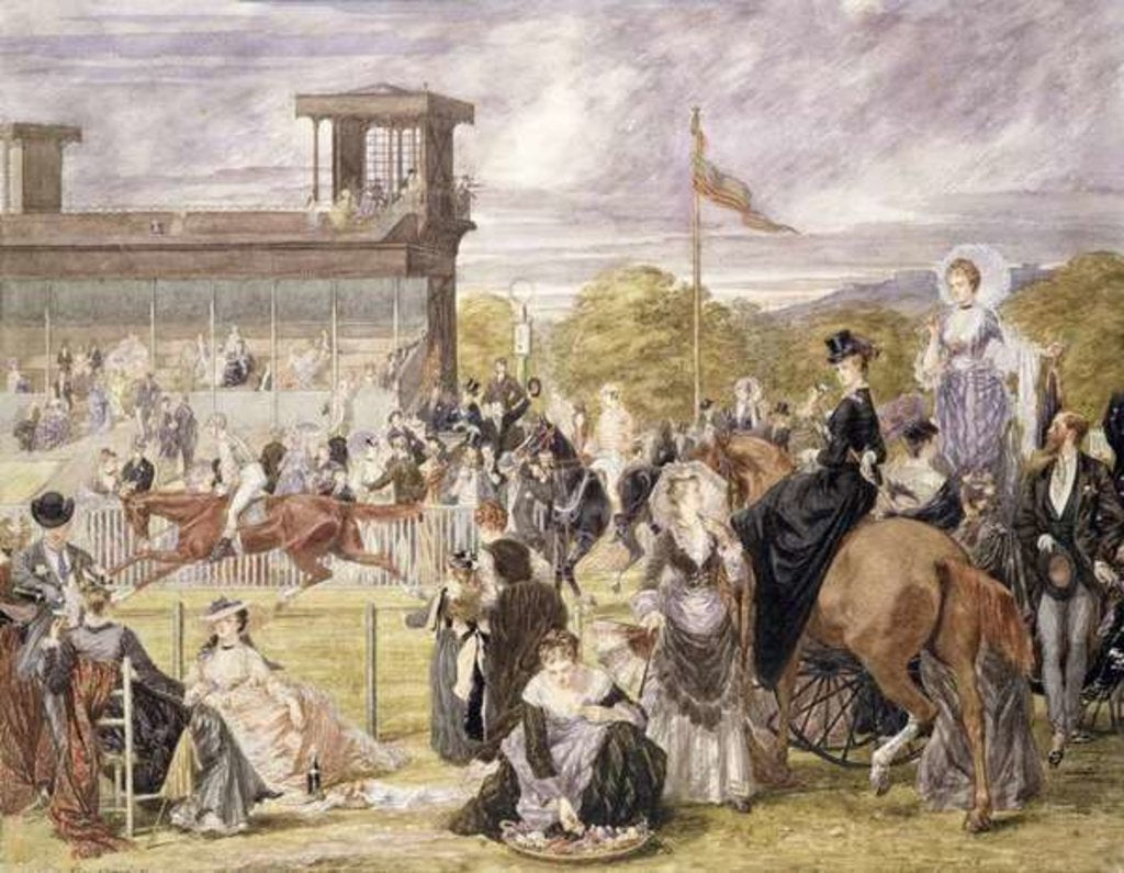 Detail of The Races at Longchamp in 1874 by Pierre Gavarni