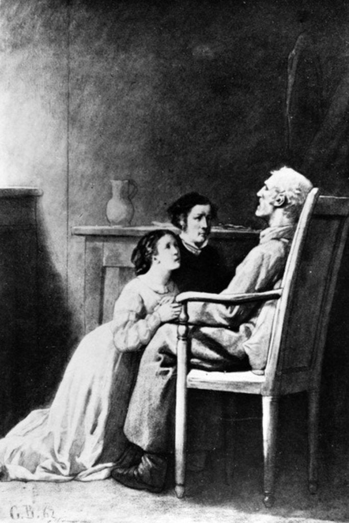 Detail of The Death of Jean Valjean by Gustave Brion