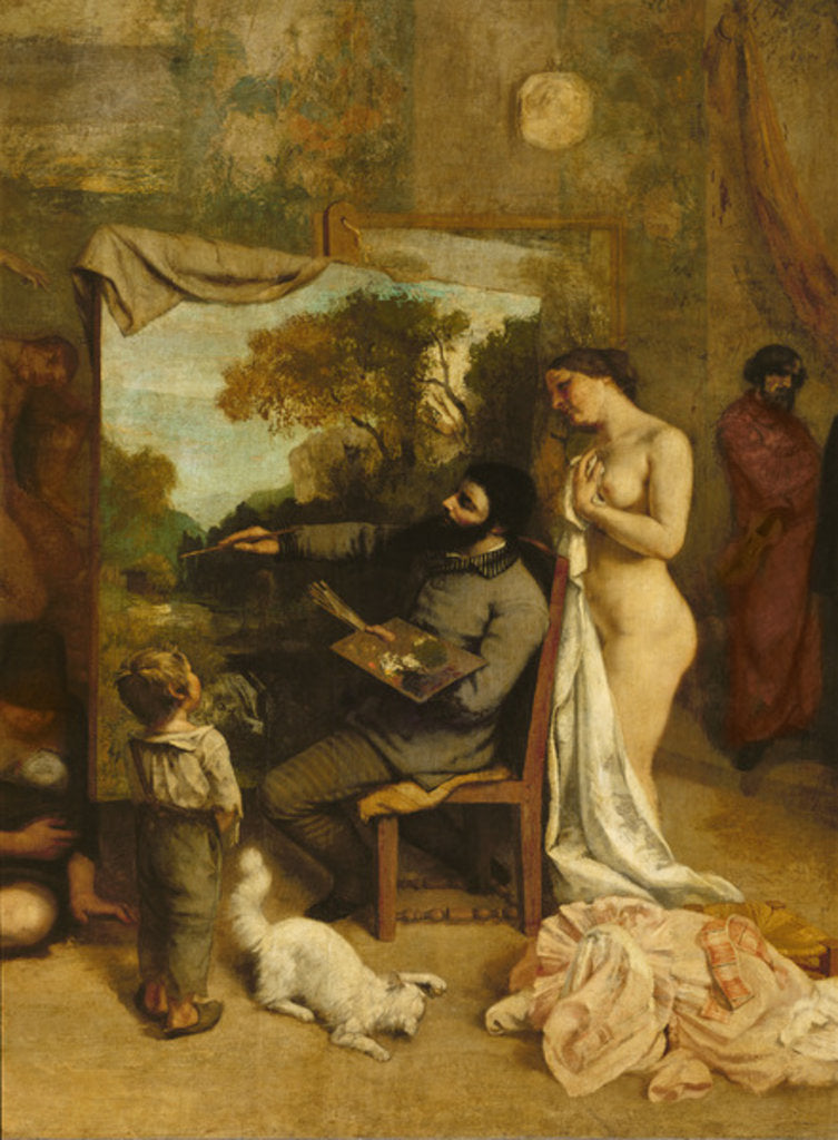 Detail of The Artist's Studio, a Real Allegory by Gustave Courbet