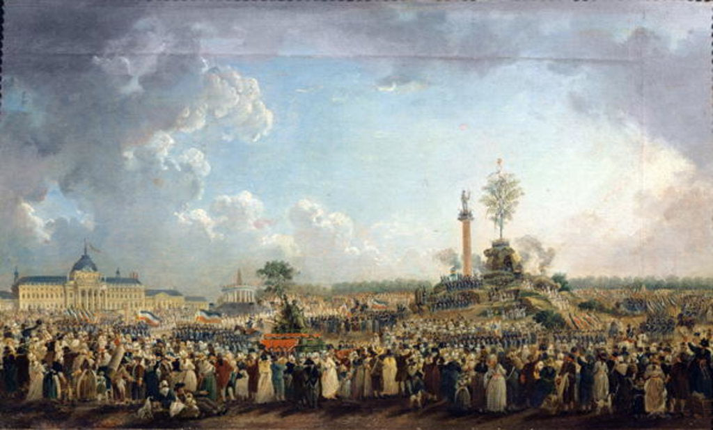 Detail of Fete de l'Etre Supreme at the Champ-de-Mars, painting by Pierre De Machy, 1794 by Pierre Antoine Demachy